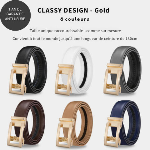 CEINTURE MAJESTIQUE : Ceinture automatique en cuir a clique simple pour femme