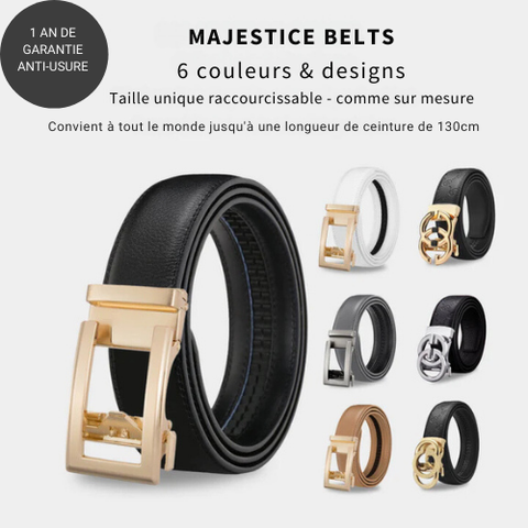 CEINTURE MAJESTIQUE : Ceinture automatique en cuir a clique simple pour femme