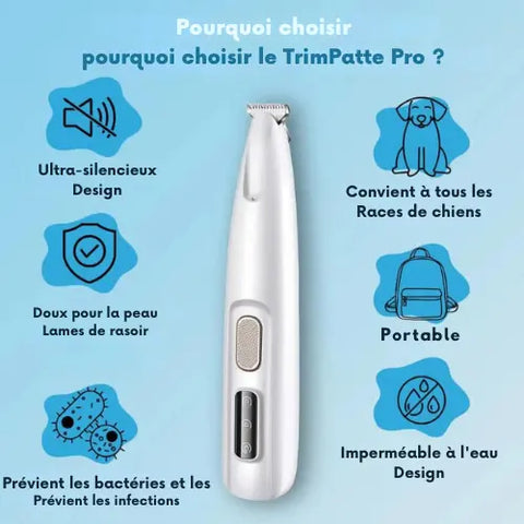 TrimPatte Pro - Soins des pattes sans douleur en quelques secondes