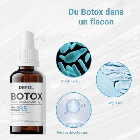 Rejoignez des milliers de personnes qui se sont débarrassées des rides et ridules et paraissez 10 ans plus jeune avec le sérum BotoxPro de DEROL™ !