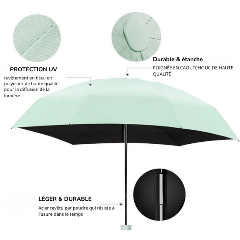 Mini-parapluie DEROL™| Facile à emporter avec vous et donc toujours au sec (1+1 GRATUIT)