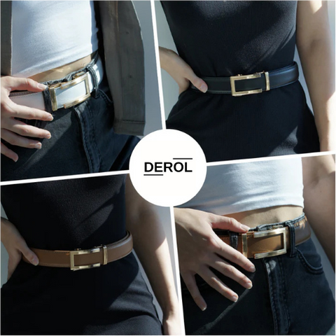 CEINTURE MAJESTIQUE : Ceinture automatique en cuir a clique simple pour femme